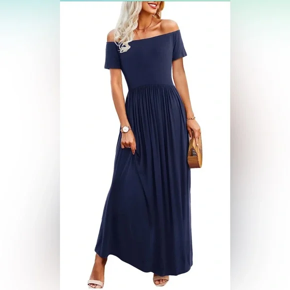 amazon navy bridesmaid dresses Navy Blue Satin A-line V-neck Bridesmaid Dresses MBD178 main image 1